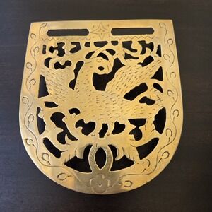 Vintage Mottahedeh Metropolitan Museum Of Art Brass Eagle Phoenix Trivet India